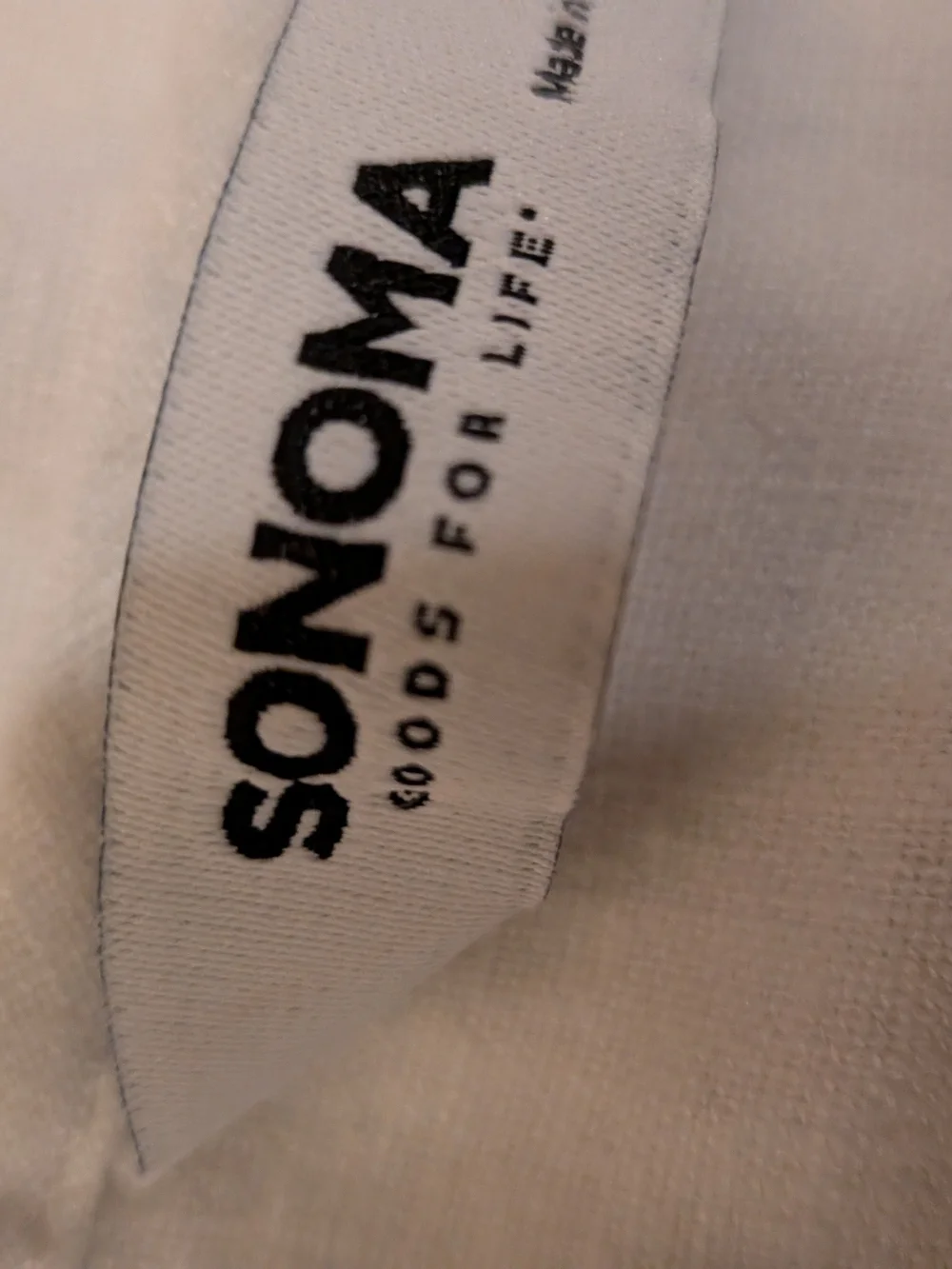 Sonoma Linen Blend Embroidered Boho Peplum Top Small